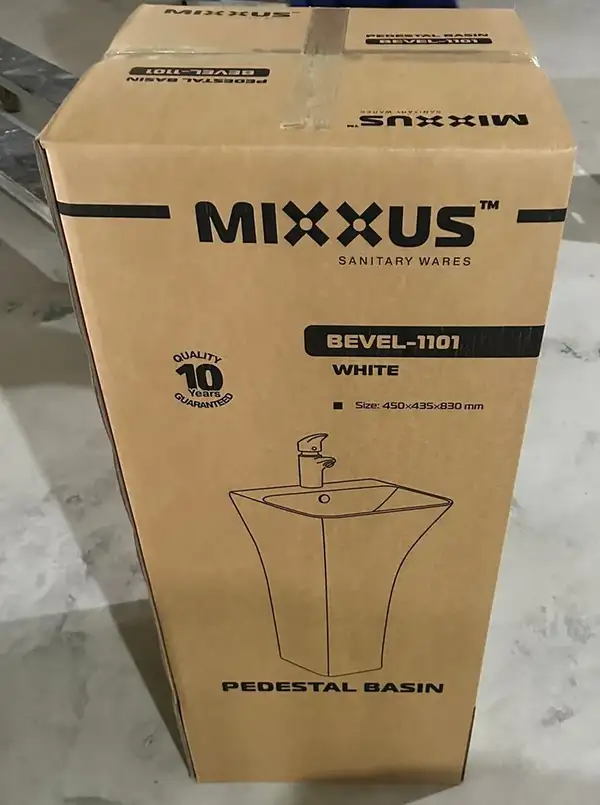 MIXXUS Bevel-1101 Умивальник підлоговий 45х44 см, білий (MI6697)