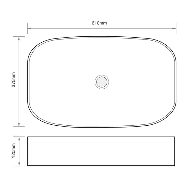 MIXXUS PREMIUM Bevel-0105 Умывальник накладной 61х38 см, белый (MP6524)