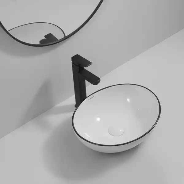 MIXXUS PREMIUM Ellipse-0108 Умивальник накладний 40х33 см, білий (MP6527)
