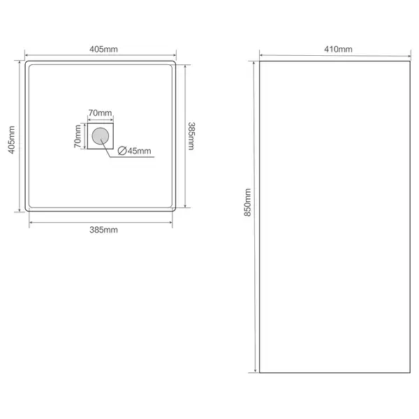 MIXXUS PREMIUM Quadro-1101 Умывальник напольный 41 см, белый (MP6574)