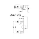 AIM DG01240 змішувач для душу, сірий (DG01240) (DG01240 gun grey)