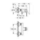 Grohe StartEdge смеситель для душа, хром (23347001)