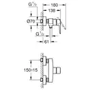 Grohe QuickFix Start смеситель для душа, хром (CV030584)