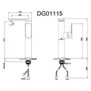 AIM DG01115 Смеситель для раковины, хром (DG01115 chrome)