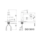 AIM DG13610 Змішувач для раковини, хром (DG13610) (DG13610 chrome)
