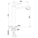 FRAP F1061-2 смеситель раковины, хром (F1061-2)