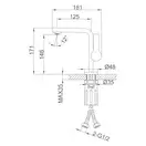 FRAP F1088 смеситель для раковины, хром (F1088)