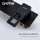 GAPPO G1017-16 Смеситель раковины, чёрный (G1017-16)