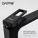 GAPPO G1017-62 смеситель для раковины, чёрный
