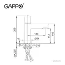 GAPPO G1052-86 смеситель для раковины, чёрный