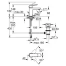 Grohe Cubeo смеситель для раковины, хром (1016940000)