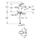 Grohe Euroeco New Смеситель, Хром (24266001)