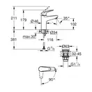 Grohe Euroeco смеситель раковины, хром (24269001)