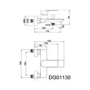 AIM DG01130 Змішувач для ванни, хром (DG01130) (DG01130 chrome)