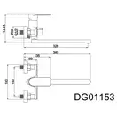 AIM DG01153 Змішувач ванни, хром (DG01153 chrome)