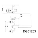 AIM Смеситель для ванны, чёрный (DG01253) (DG01253 matte black)