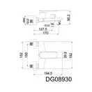 AIM DG08930 змішувач для ванни, хром (DG08930) (DG08930 chrome)