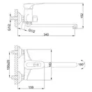 FRAP F22004 змішувач для ванни, хром (F22004)