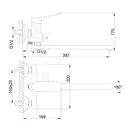 FRAP F2261 Змішувач для ванни, хром (F2261)