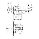 Grohe Swift смеситель для ванны, Хром (24335001)