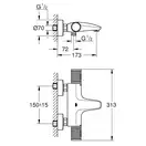 Grohe Precision Feel змішувач для ванни, хром (34788000)