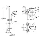 Grohe QuickFix Get смеситель ванны, хром (CV036748)