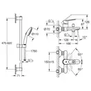 Grohe BauLoop смеситель для ванны, хром (CV037229)