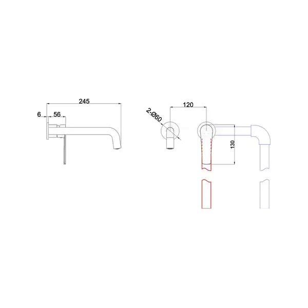 AIM DG504 Змішувач для раковини, хром (DG504 chrome)