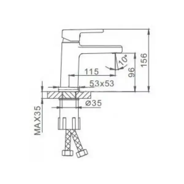 FRAP F1060 смеситель для раковины, хром (F1060)