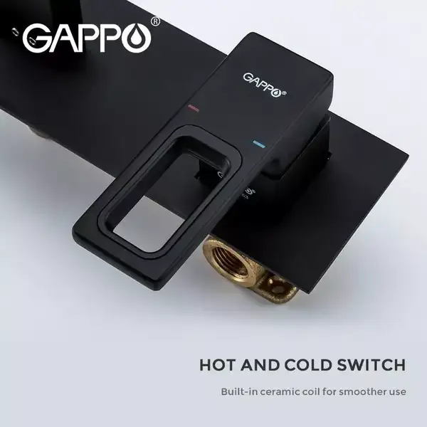 GAPPO G1017-16 Смеситель раковины, чёрный (G1017-16)