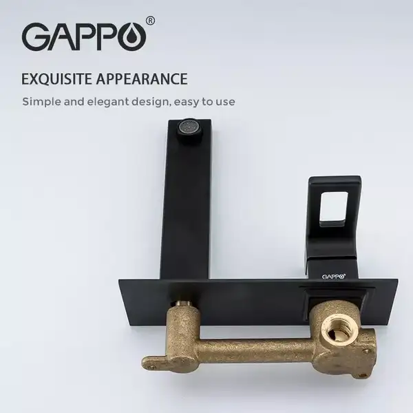 GAPPO G1017-16 Смеситель раковины, чёрный (G1017-16)