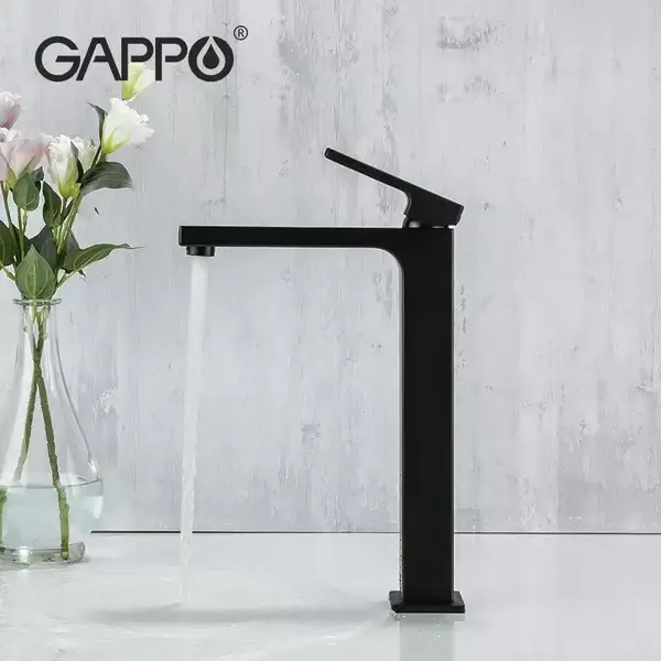 GAPPO G1017-62 смеситель для раковины, чёрный