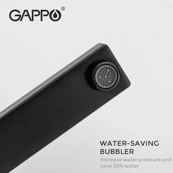 GAPPO G1017-62 смеситель для раковины, чёрный