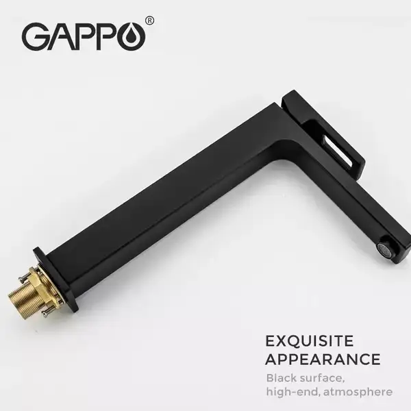 GAPPO G1017-62 смеситель для раковины, чёрный