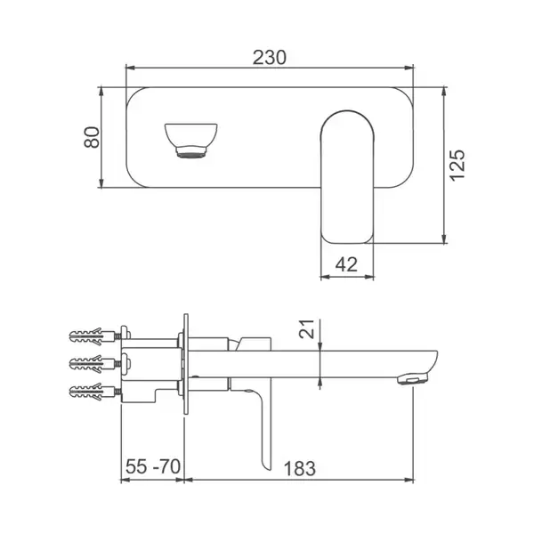 GAPPO G1048-22 смеситель для раковины, хром (G1048-22)