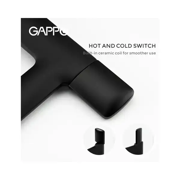 GAPPO G1052-86 смеситель для раковины, чёрный