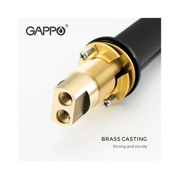 GAPPO G1052-86 смеситель для раковины, чёрный