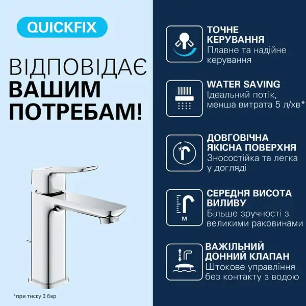 Grohe Dice смеситель для раковины, хром (1018320000)