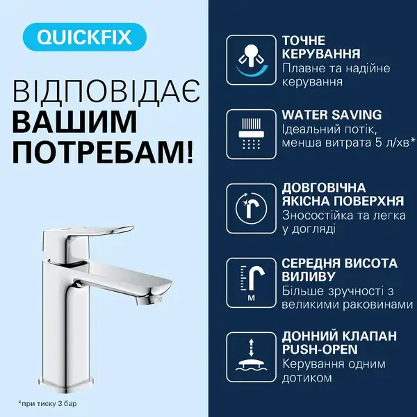 Grohe Dice смеситель для раковины, хром (1018330000)