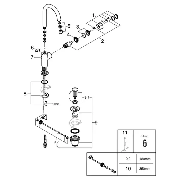 Grohe Start Classic смеситель для раковины, хром (23783000)