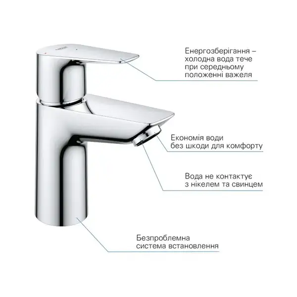 Grohe StartEdge смеситель раковины, хром (23900001)