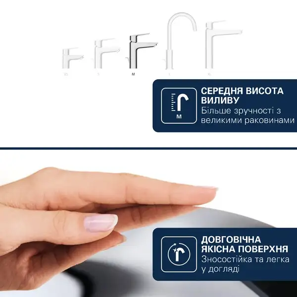 Grohe QuickFix Dice ES M-Size смеситель, хром (CV036191)