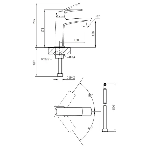 Qtap Tern Змішувач для раковини, хром (QTTER2701CRM47584)