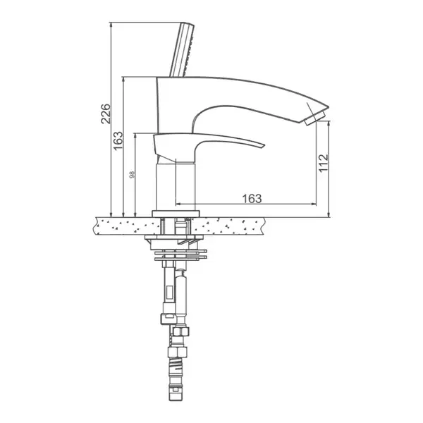 GAPPO G1107 змішувач для ванни, хром (G1107)