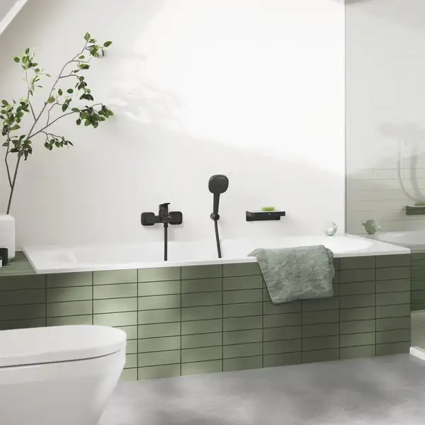 Grohe Dice смеситель для ванны, черный матовый (1018722430)