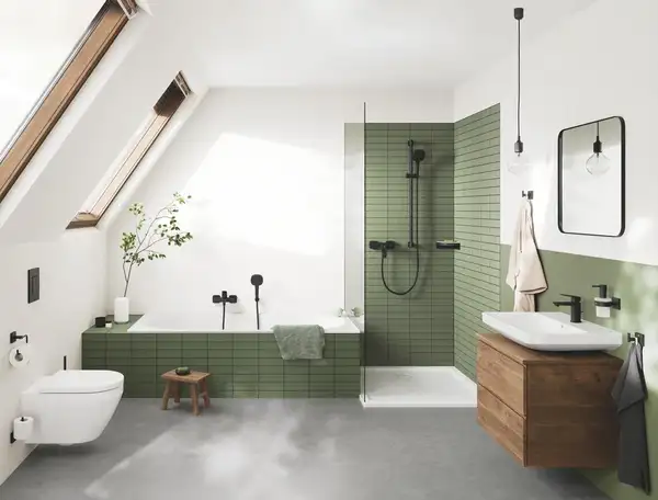 Grohe Dice смеситель для ванны, черный матовый (1018722430)