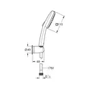 Grohe Vitalio 110 Душевой набор, чёрный (263992431)