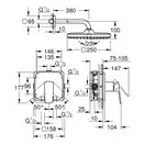 Grohe Cubeo Душевая система, чёрная (1053342430)