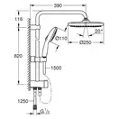 Grohe Vitalio Start душевая система, чёрная (266802431)