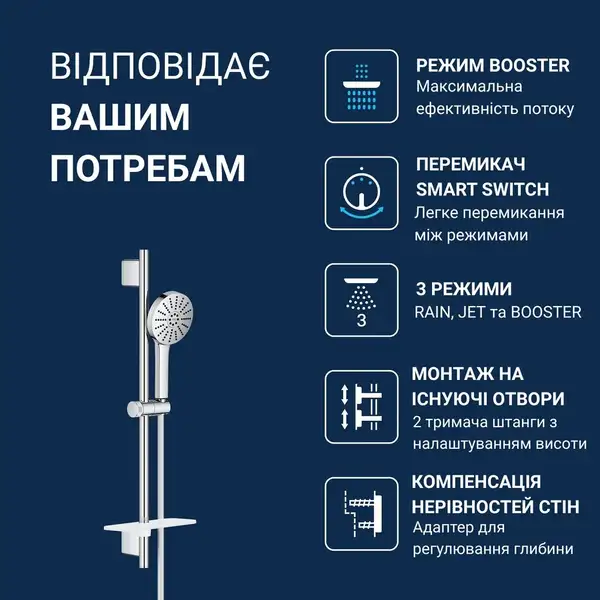 Grohe Joy+ 120 Душевой набор, хром (1348660000)